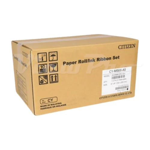 Citizen Media Box CY-MS68-A5 Paper Roll-Ink Ribbon Set