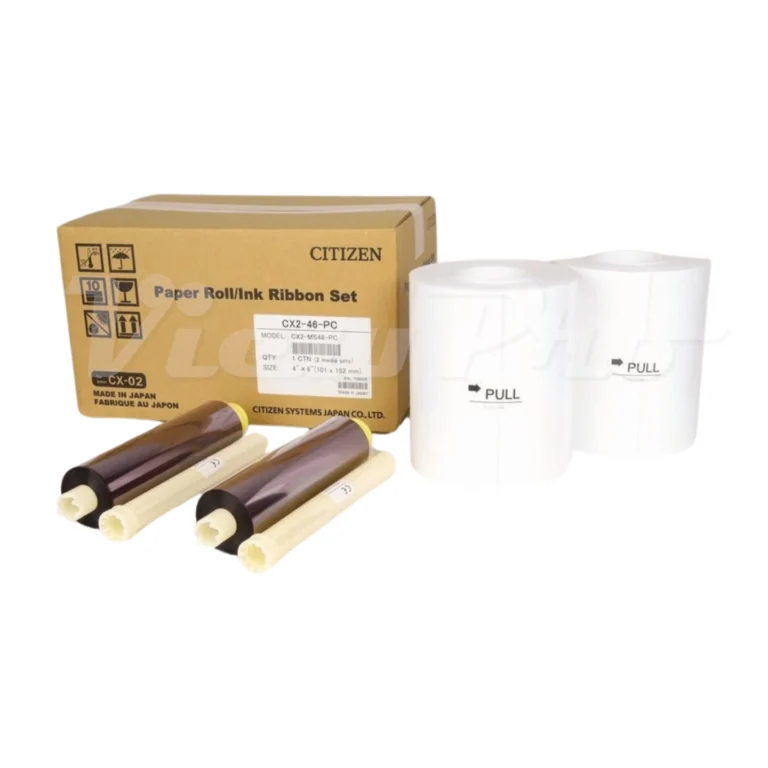 Citizen Media CX2-46-PC Paper Roll-Ink Ribbon Set