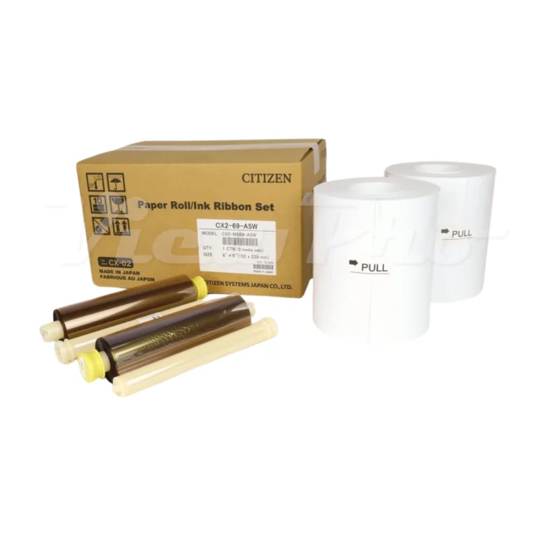 Citizen Media CX2-69-A5W Paper Roll-Ink Ribbon Set