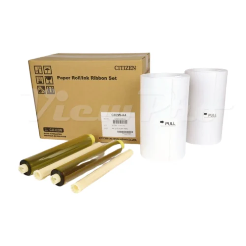 Citizen Media CX2W-A4 Paper Roll-Ink Ribbon Set