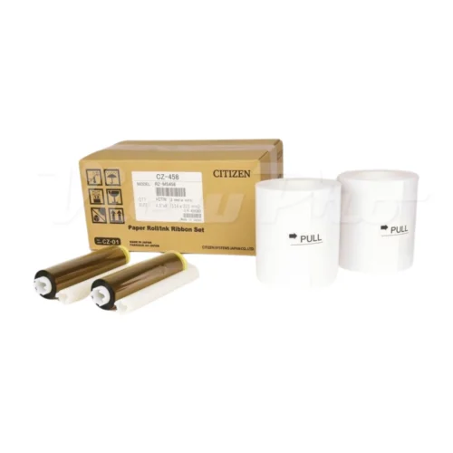 Citizen Media CZ-458 Paper Roll-Ink Ribbon Set