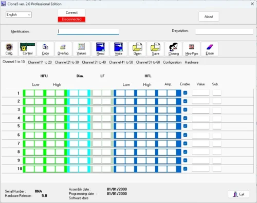 Clone 5 Pro Channel 1 to 10